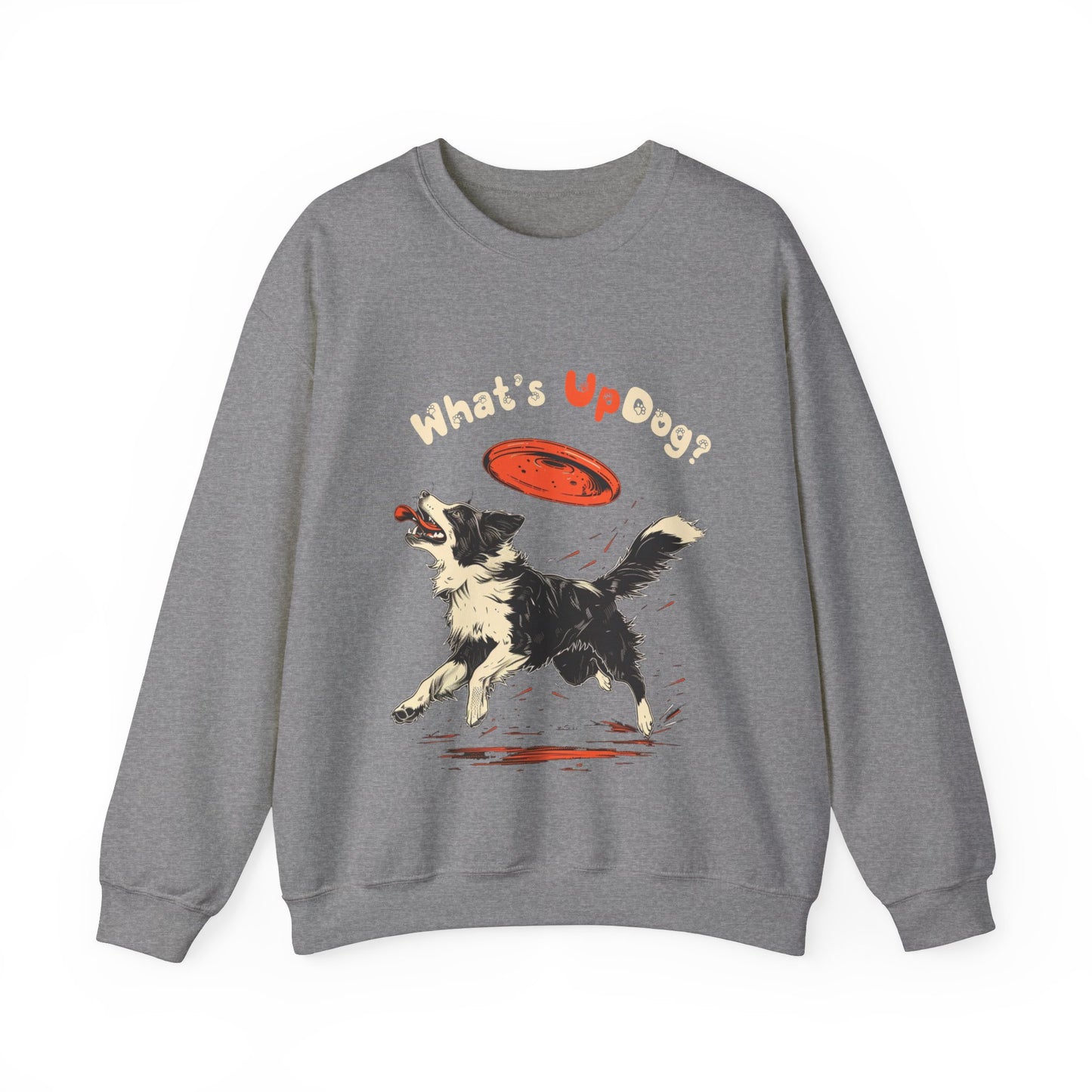 What's Up Dog? (Border Collie) - Unisex Heavy Blend Crewneck Sweatshirt