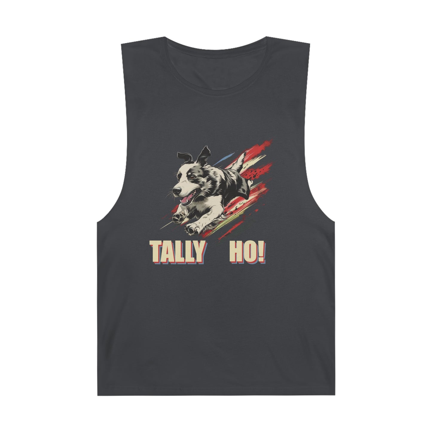 Border Collie - Tally Ho! A FastCAT Design - Unisex Barnard Tank Top w/ Raw Armholes