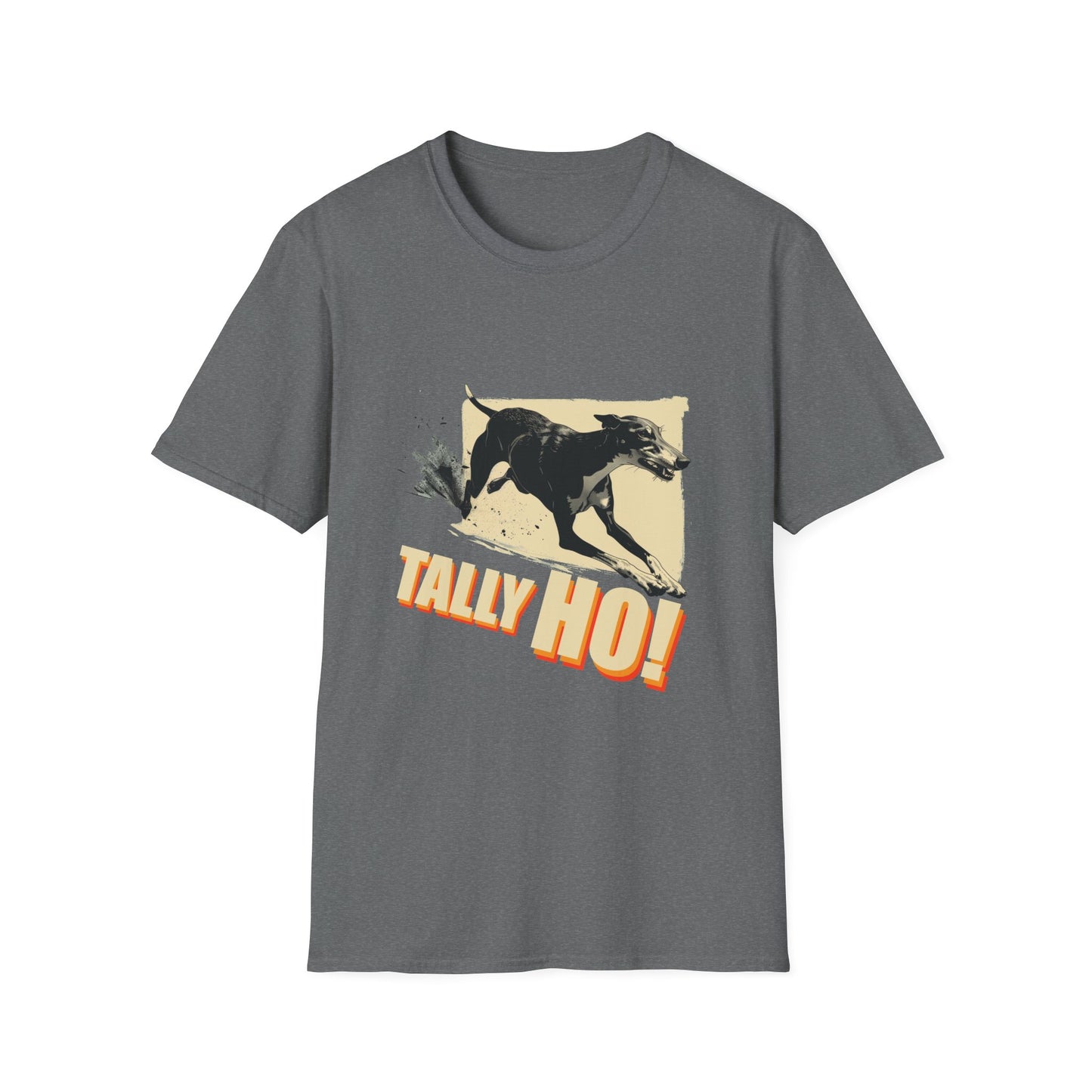 Greyhound: Tally Ho! A FastCAT Design - Unisex Softstyle T-Shirt