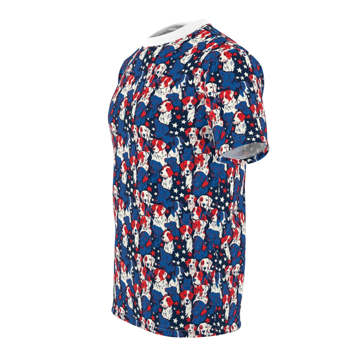 Patriotic Dog Lover - Unisex Cut & Sew Tee (AOP)