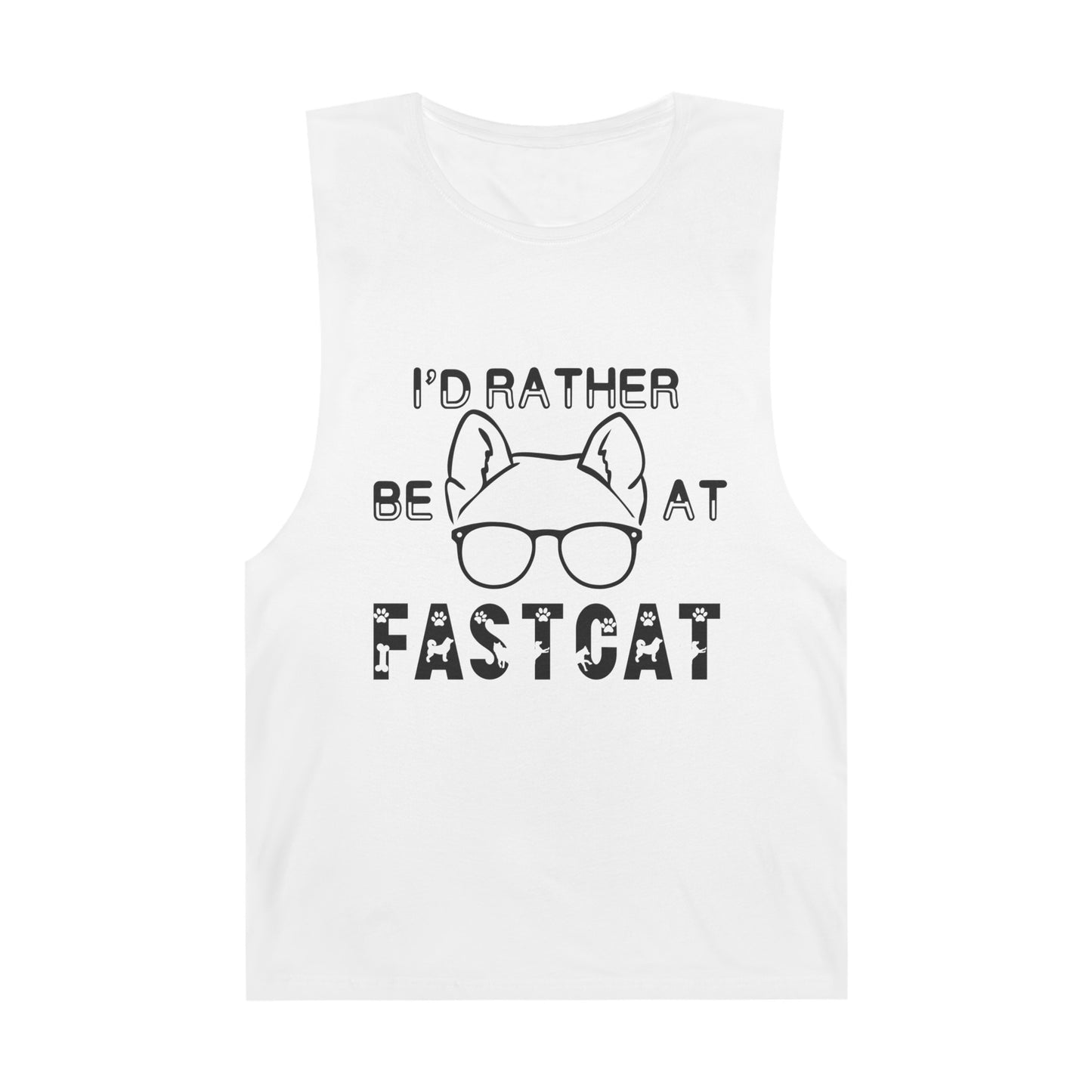 I'd Rather Be At FastCAT - Unisex Barnard Tank Top w/ Raw Armholes