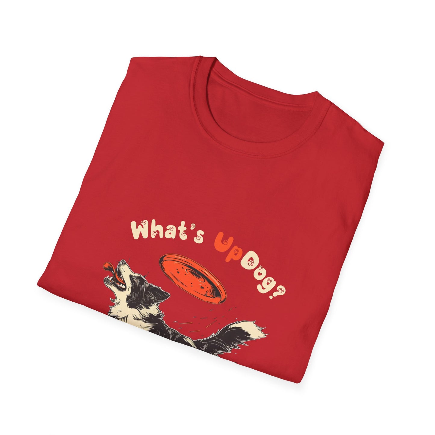 What's Up Dog? (Border Collie) - Unisex Softstyle T-Shirt