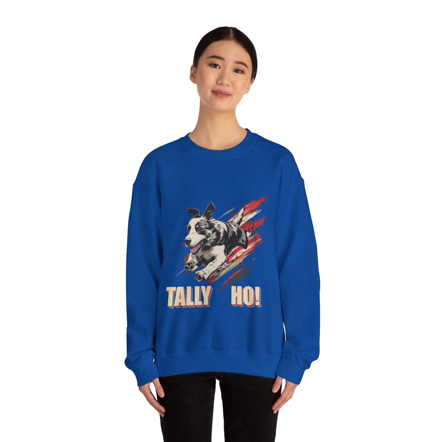 Border Collie: Tally Ho! A FastCAT Design - Unisex Heavy Blend Crewneck Sweatshirt