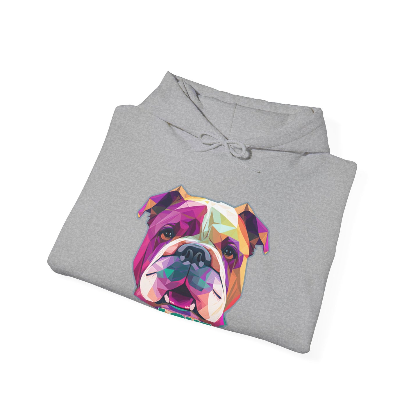 Bulldog - Low Poly LOVE  - Unisex Heavy Blend Hooded Sweatshirt