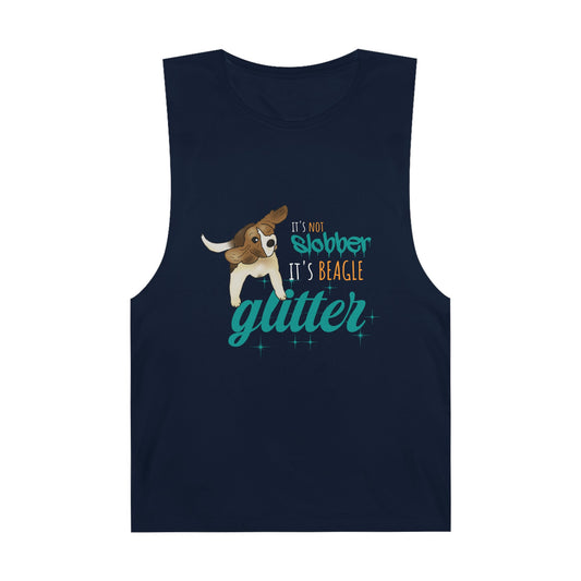 It's Not Slobber - It's Beagle Glitter - Unisex Barnard Tank Top w/ Raw Armholes