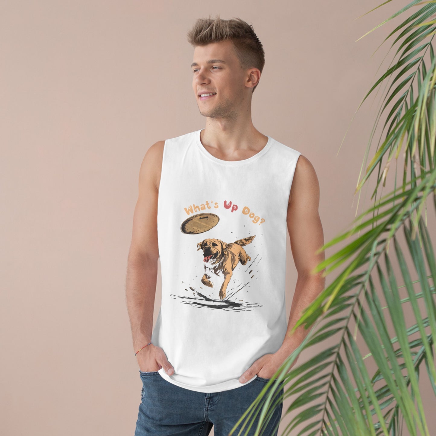 Labrador Retriever - What's Up Dog? Frisbee Disc Sports - Unisex Barnard Tank Top w/ Raw Armholes