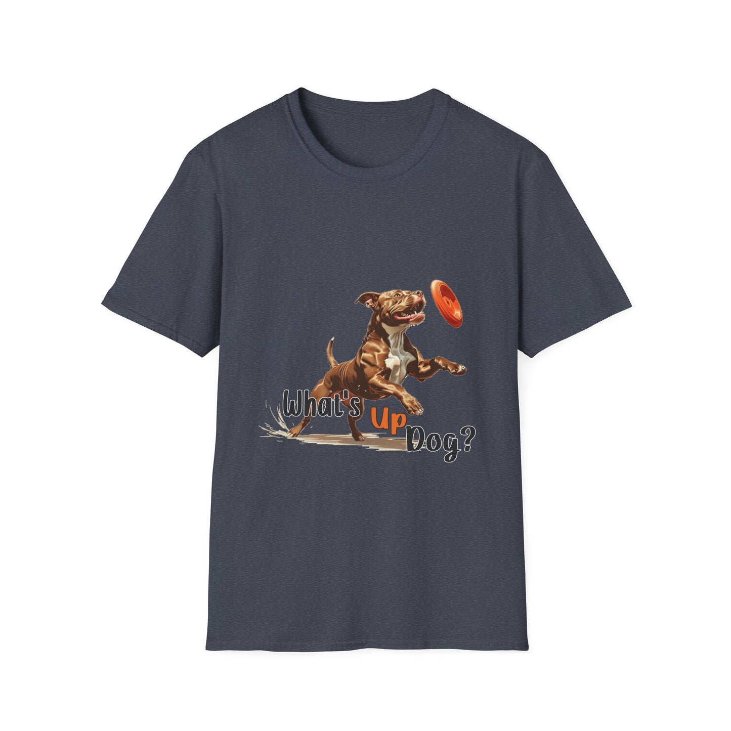 American Pit Bull Terrier - What's Up Dog? Frisbee Disc Sports - Unisex Softstyle T-Shirt