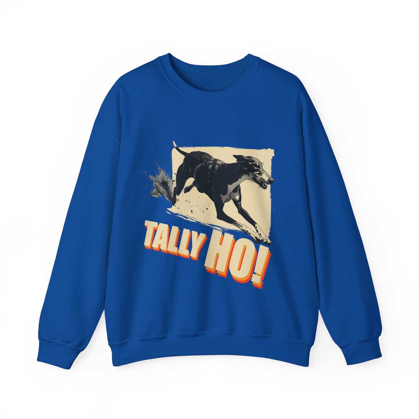 Greyhound: Tally Ho! A FastCAT Design - Unisex Heavy Blend Crewneck Sweatshirt