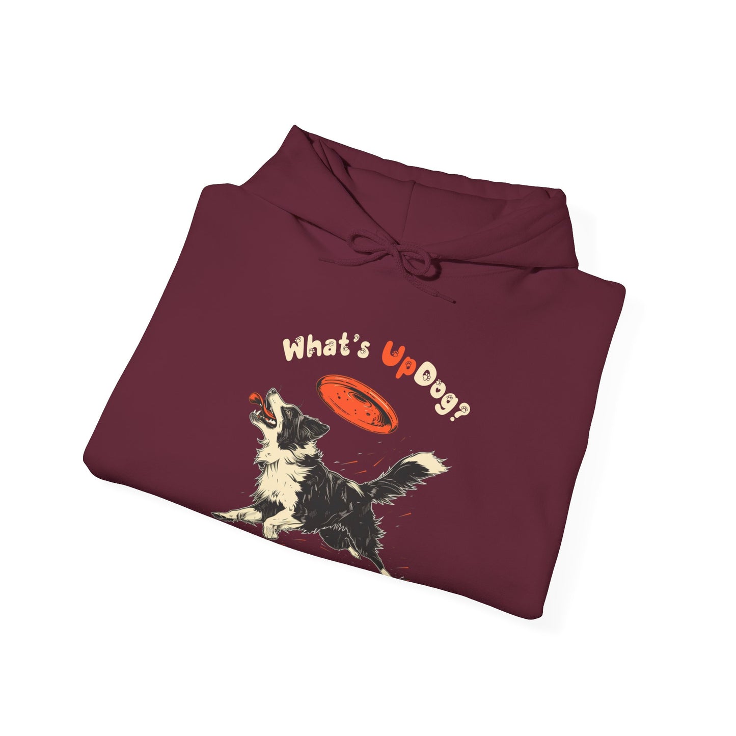 What's Up Dog? (Border Collie) - Unisex Heavy Blend Hooded Sweatshirt