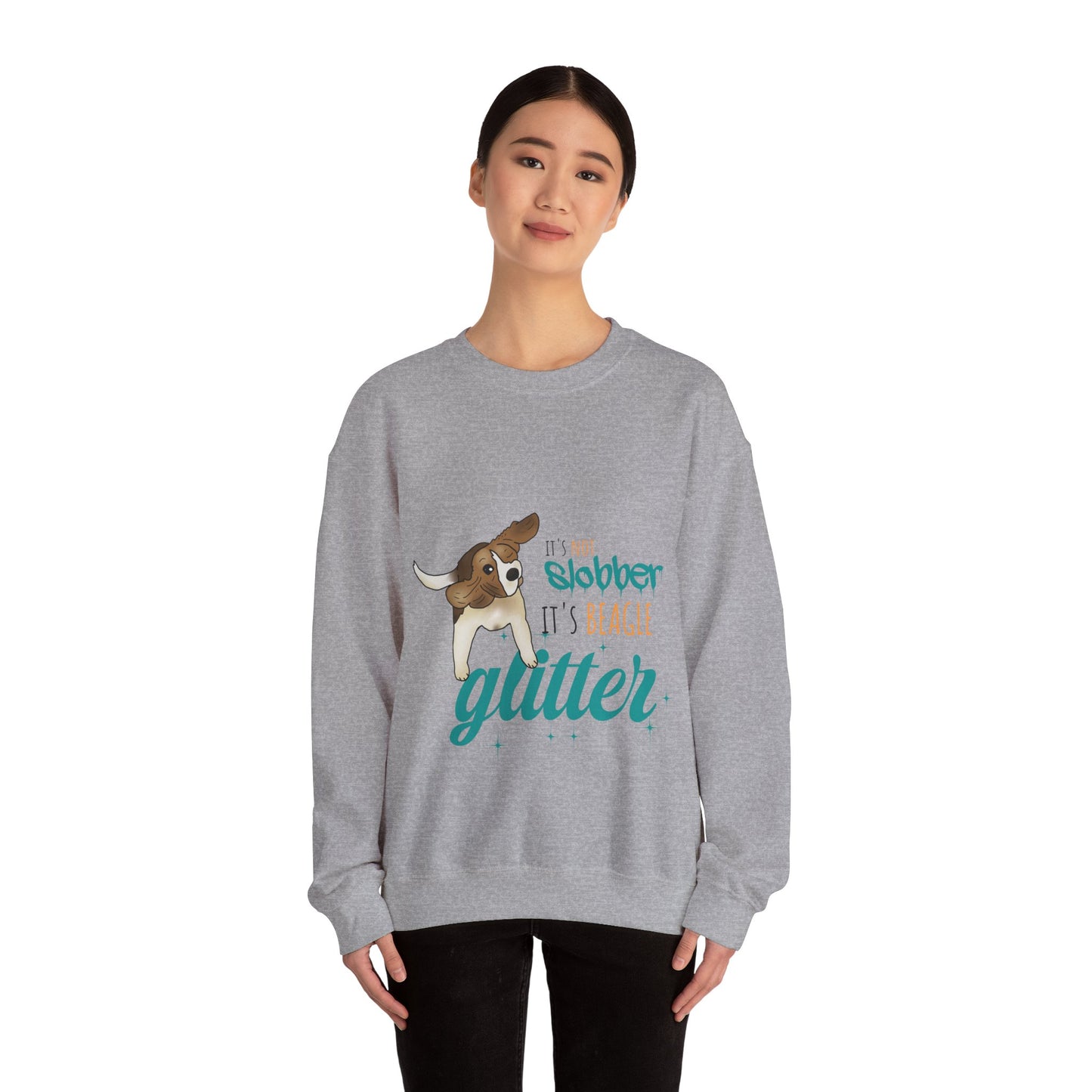 It's Not Slobber, It's Beagle Glitter! - Unisex Heavy Blend Crewneck Sweatshirt