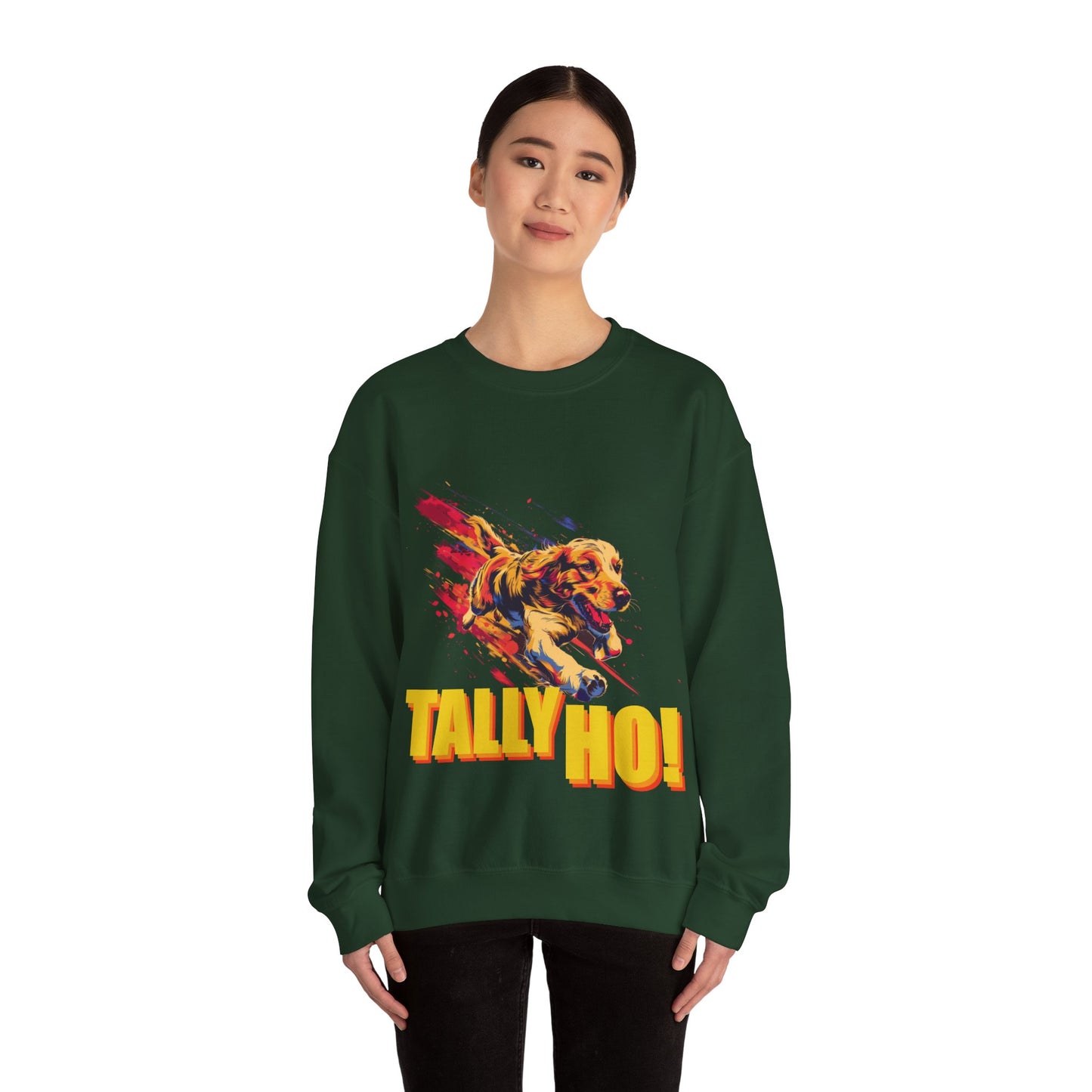 Golden Retriever: Tally Ho! A FastCAT Design - Unisex Heavy Blend Crewneck Sweatshirt