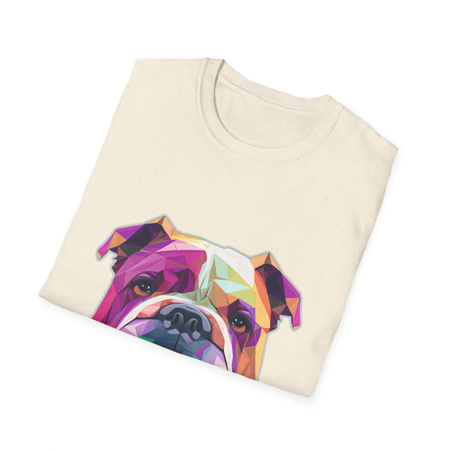 Bulldog - Low Poly LOVE - Unisex Softstyle T-Shirt