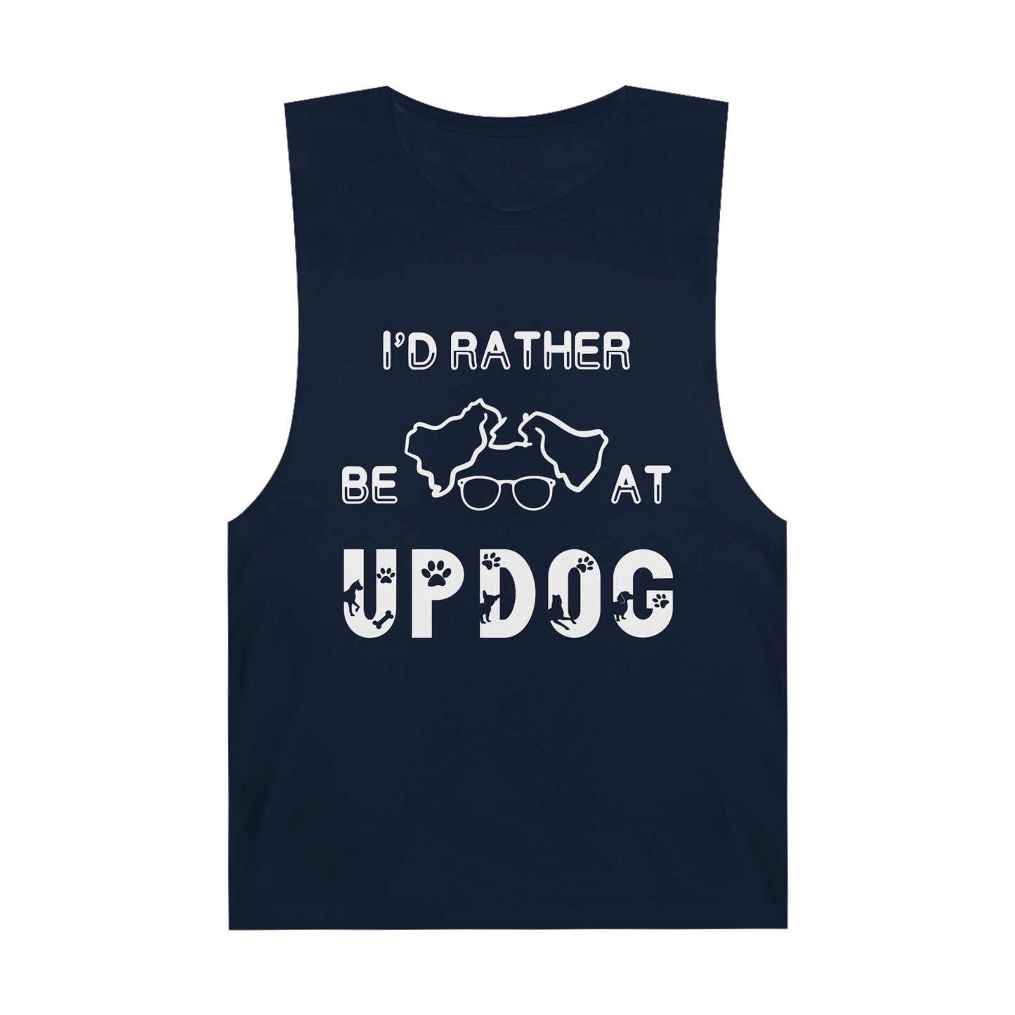 I'd Rather Be At UpDog - Unisex Barnard Tank Top w/ Raw Armholes