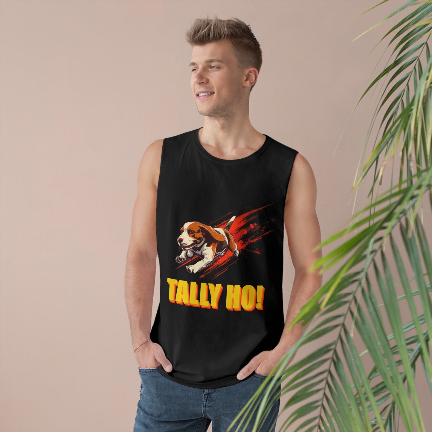 Beagle - Tally Ho! A FastCAT Design - Unisex Barnard Tank Top w/ Raw Armholes