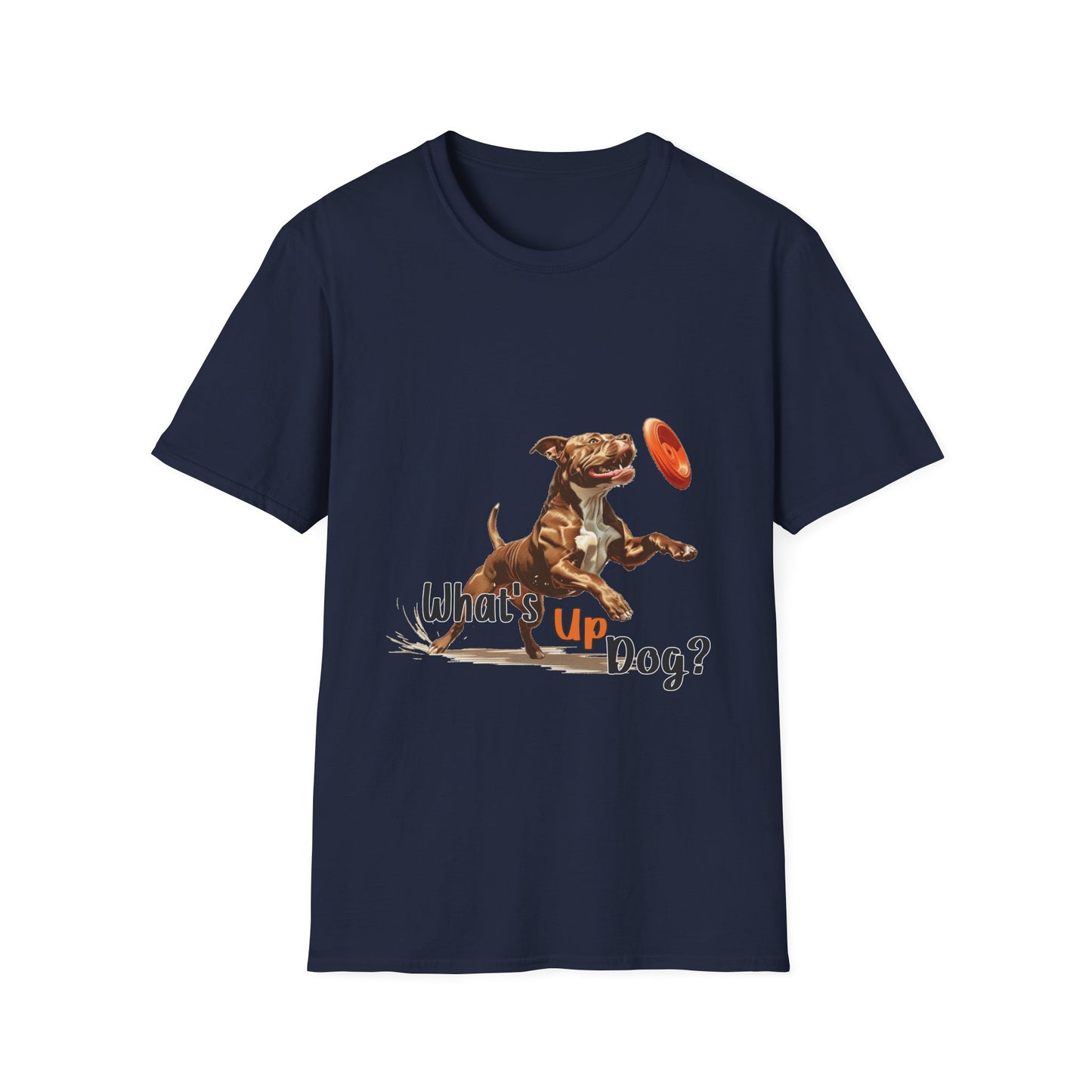 American Pit Bull Terrier - What's Up Dog? Frisbee Disc Sports - Unisex Softstyle T-Shirt