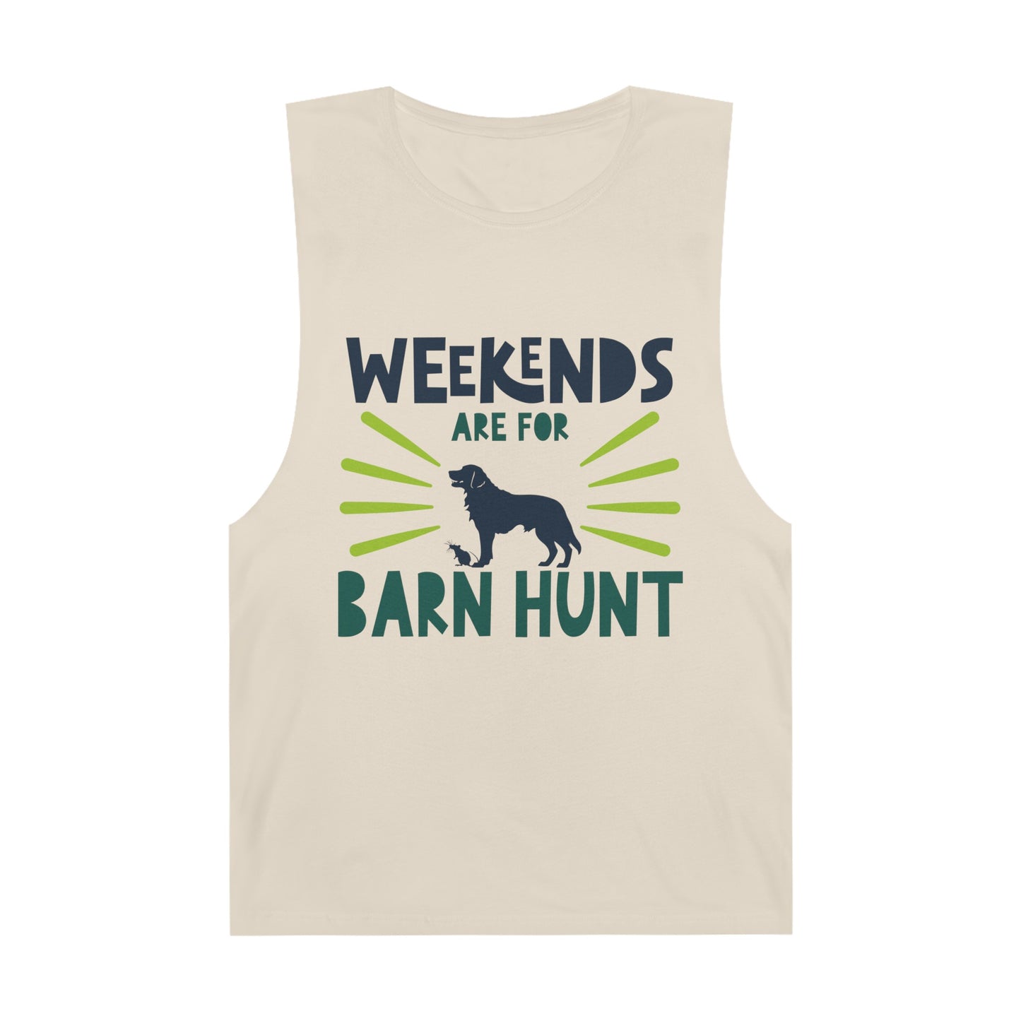 Weekends Are For Barn Hunt - Barnard Tank Top w/ Raw Armholes For All Genders