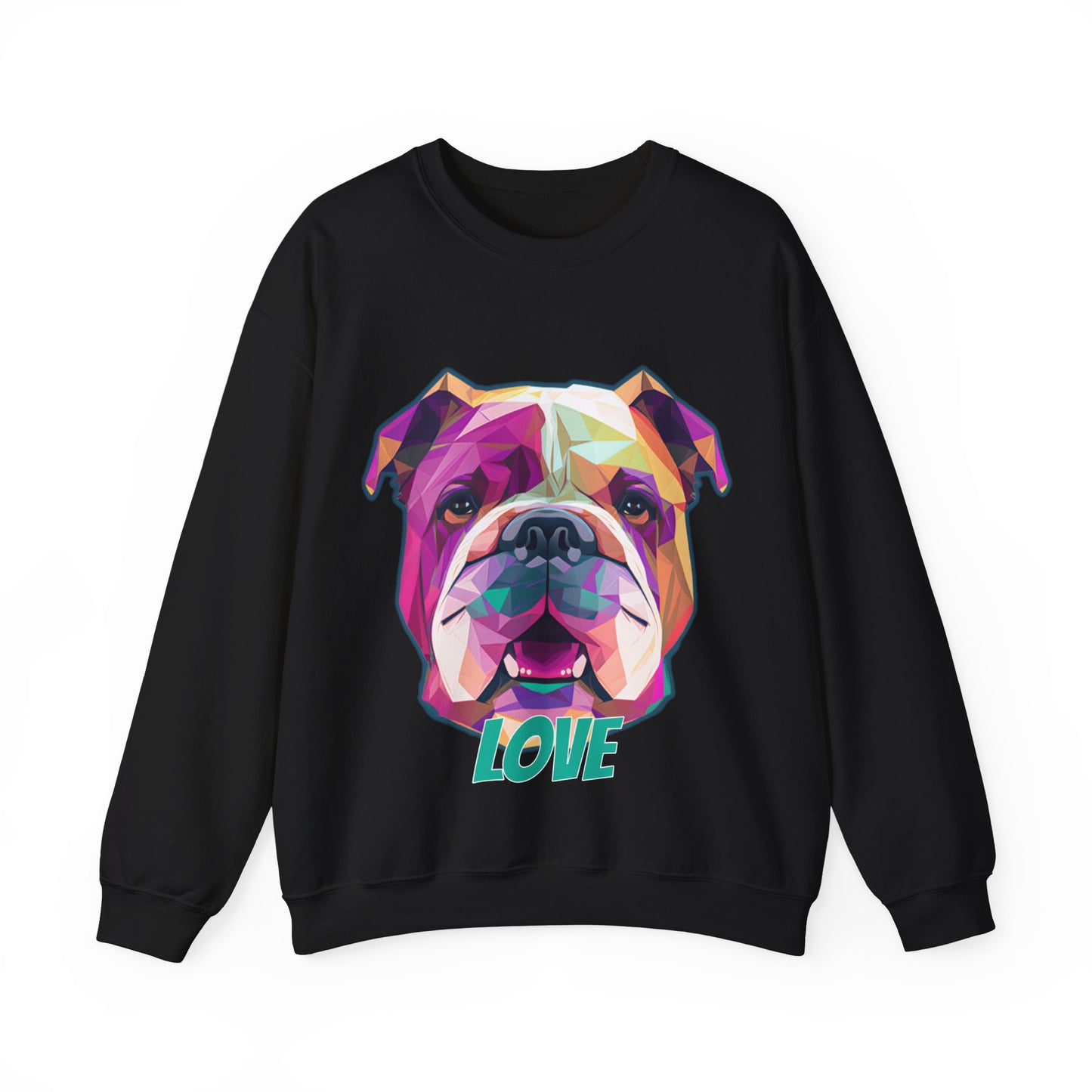 Bulldog - Low Poly LOVE  - Unisex Heavy Blend Crewneck Sweatshirt