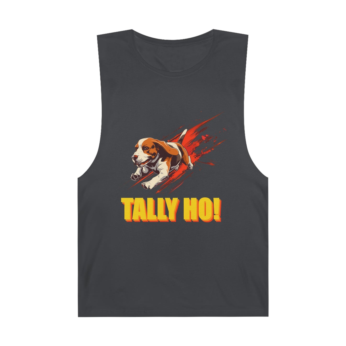 Beagle - Tally Ho! A FastCAT Design - Unisex Barnard Tank Top w/ Raw Armholes