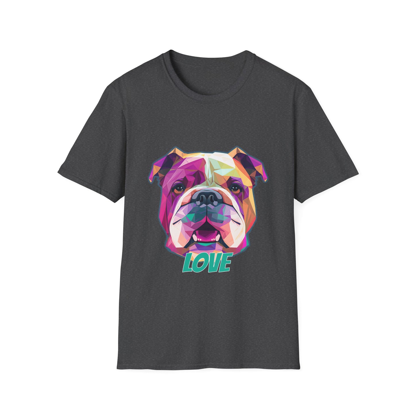 Bulldog - Low Poly LOVE - Unisex Softstyle T-Shirt