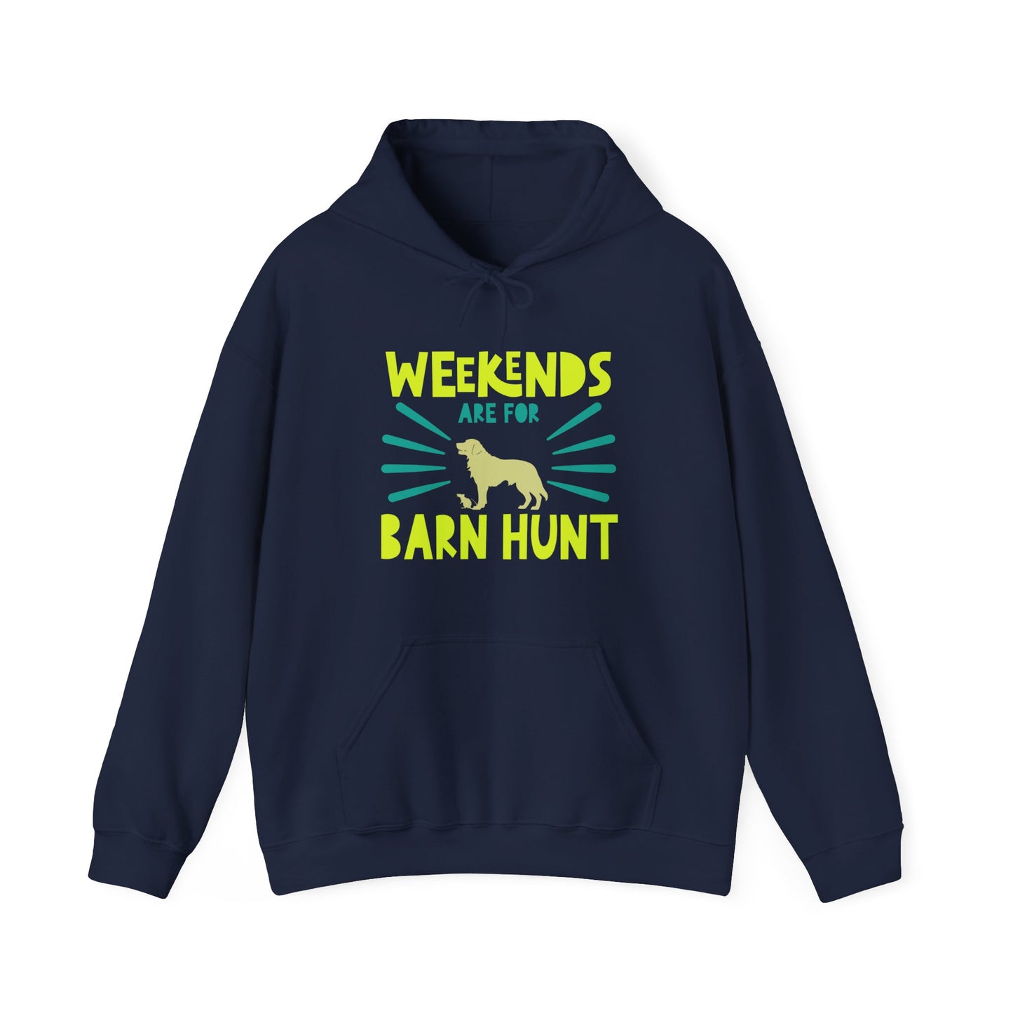 Weekends are for Barn Hunt - Hoodie, Heavy Blend For All Genders, Hooded Sweatshirt