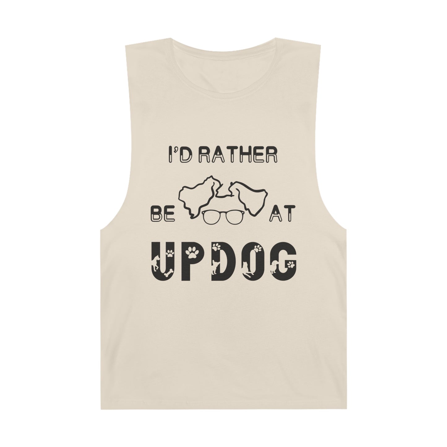 I'd Rather Be At UpDog - Unisex Barnard Tank Top w/ Raw Armholes