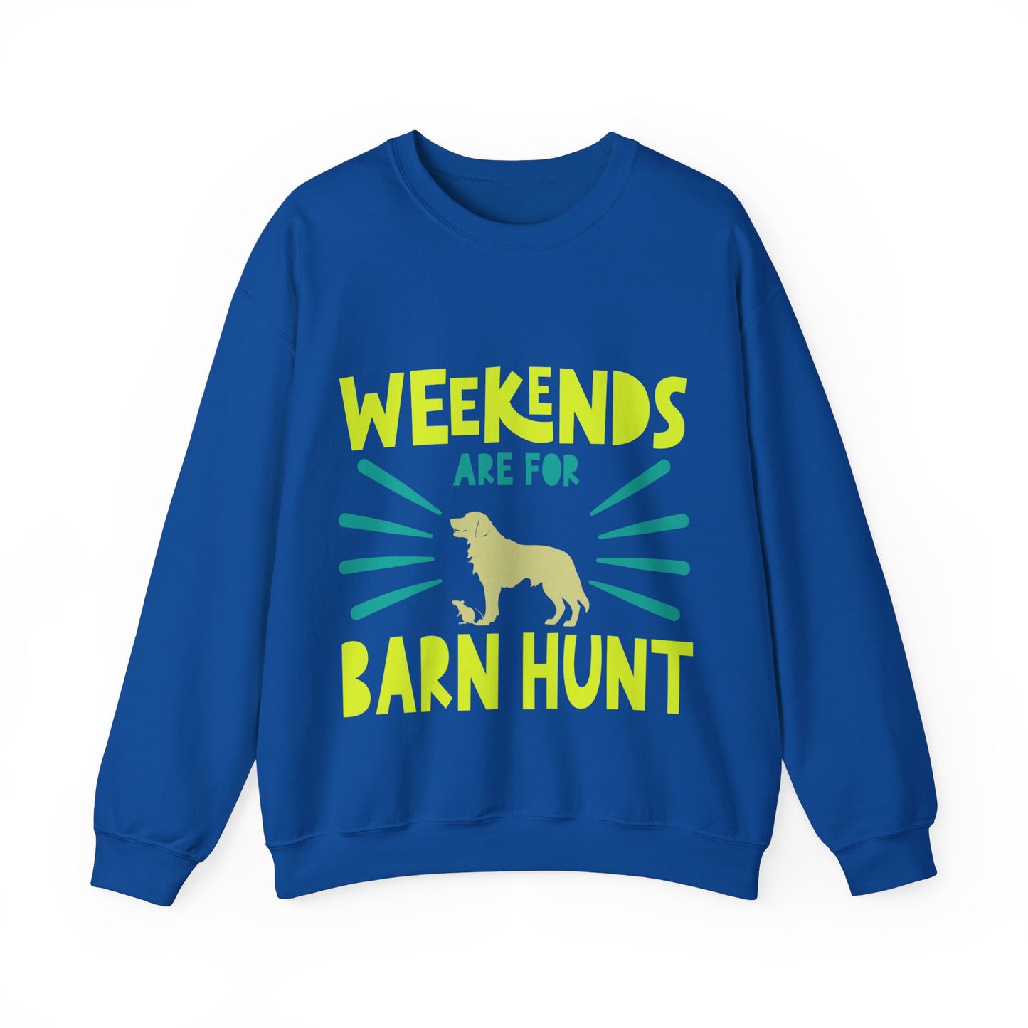 Weekends Are For Barn Hunt - Crewneck Sweatshirt, Heavy Blend, For All Genders