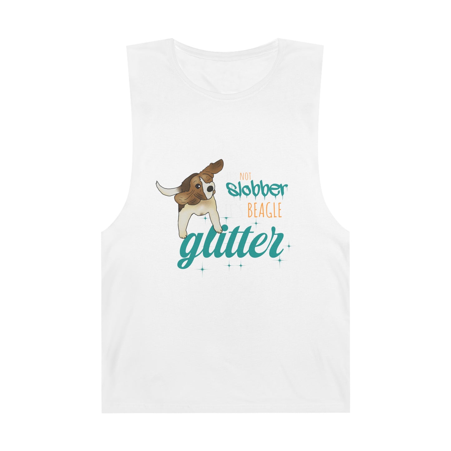 It's Not Slobber - It's Beagle Glitter - Unisex Barnard Tank Top w/ Raw Armholes