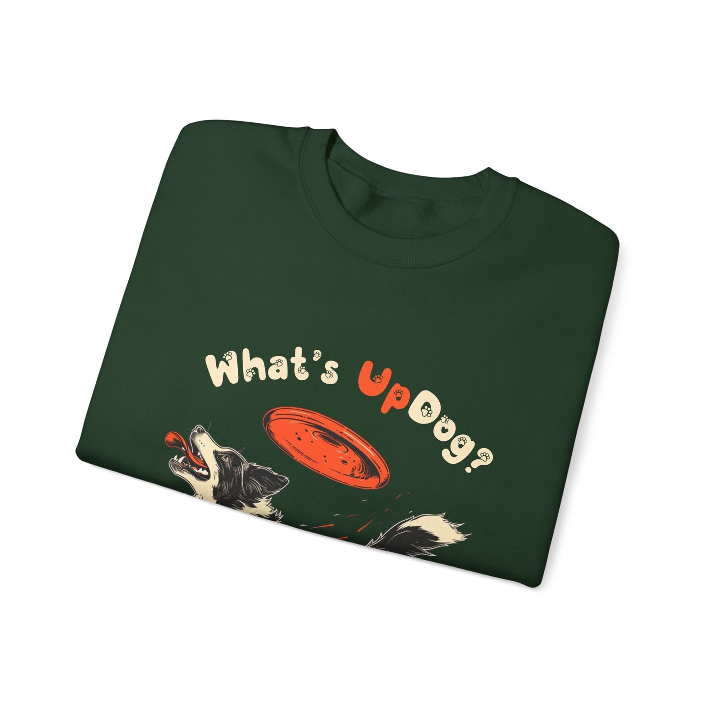 What's Up Dog? (Border Collie) - Unisex Heavy Blend Crewneck Sweatshirt