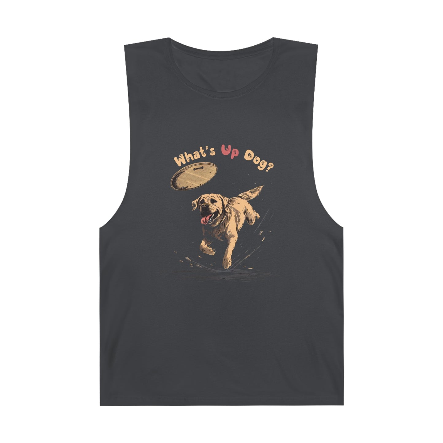 Labrador Retriever - What's Up Dog? Frisbee Disc Sports - Unisex Barnard Tank Top w/ Raw Armholes