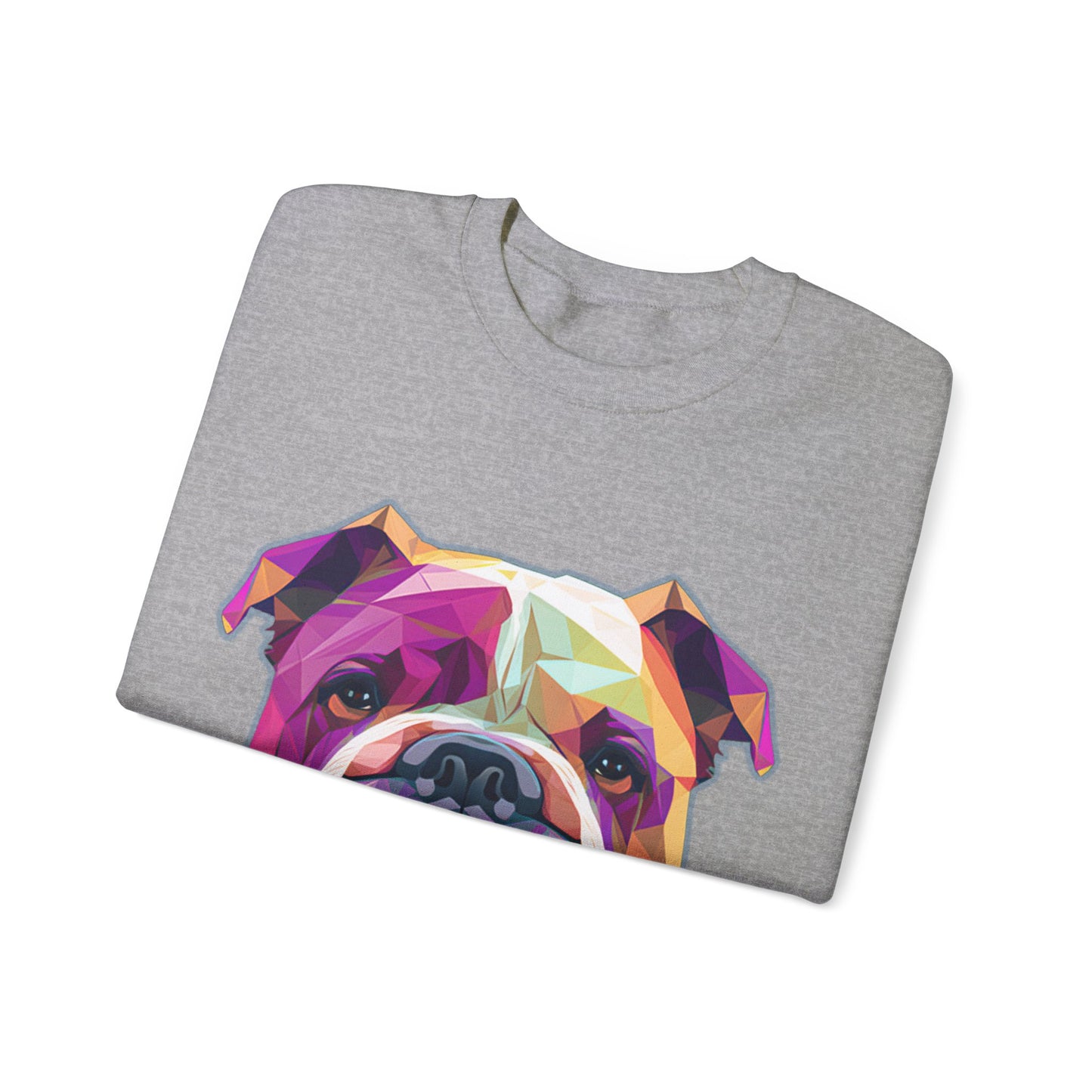 Bulldog - Low Poly LOVE  - Unisex Heavy Blend Crewneck Sweatshirt