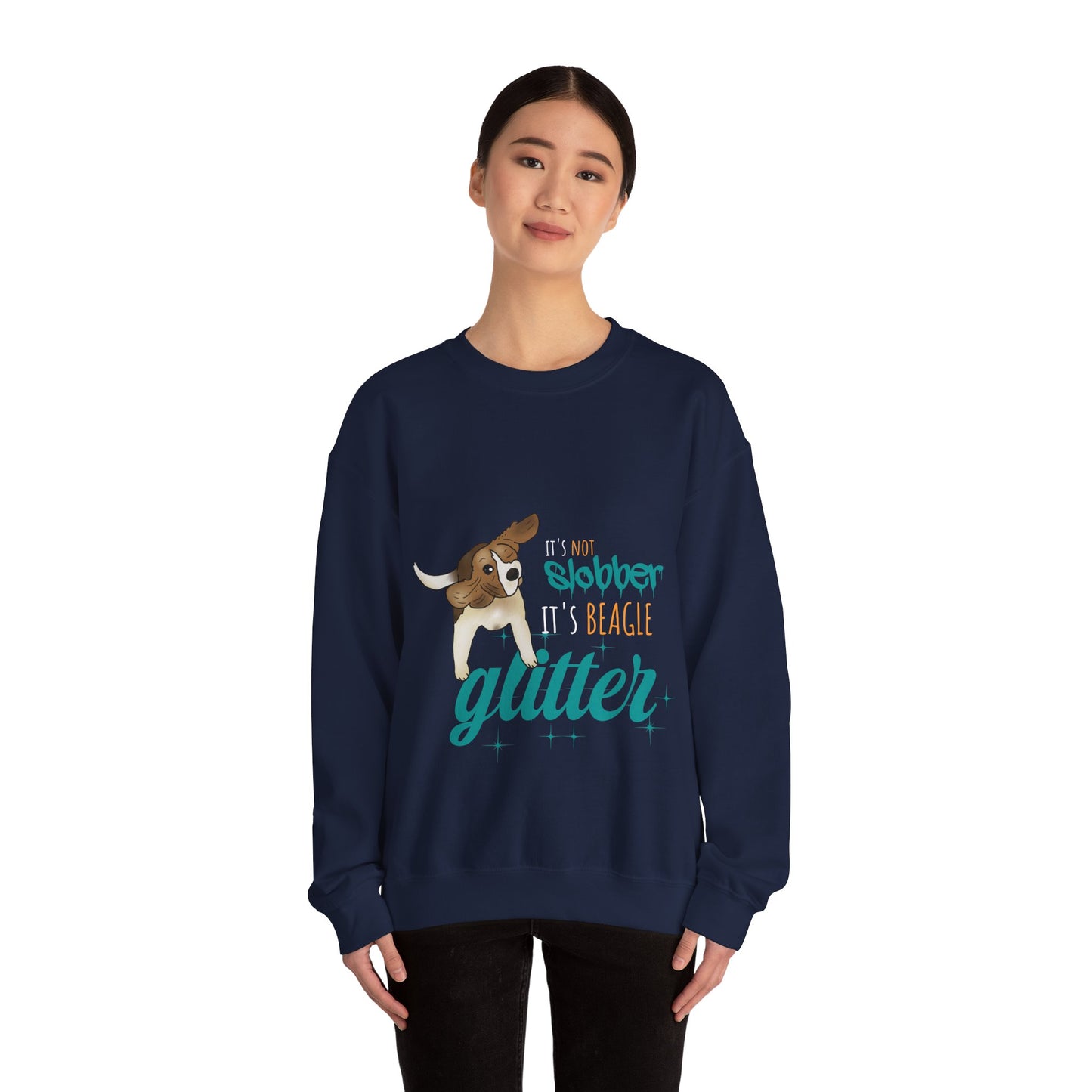 It's Not Slobber, It's Beagle Glitter! - Unisex Heavy Blend Crewneck Sweatshirt