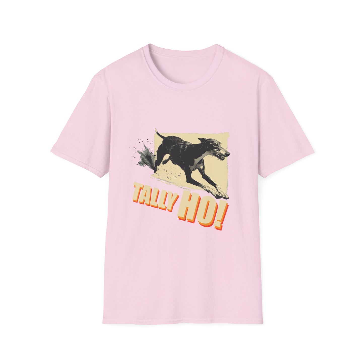 Greyhound: Tally Ho! A FastCAT Design - Unisex Softstyle T-Shirt