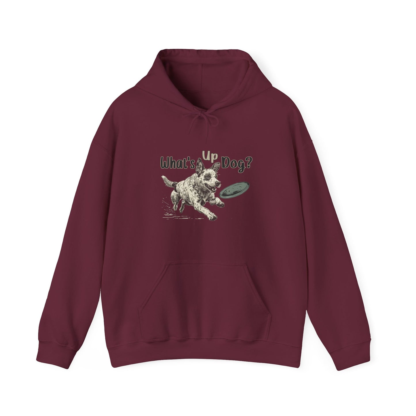 Australian Cattle Dog - What's Up Dog? Frisbee Disc Sports  - Unisex Heavy Blend Hooded Sweatshirt