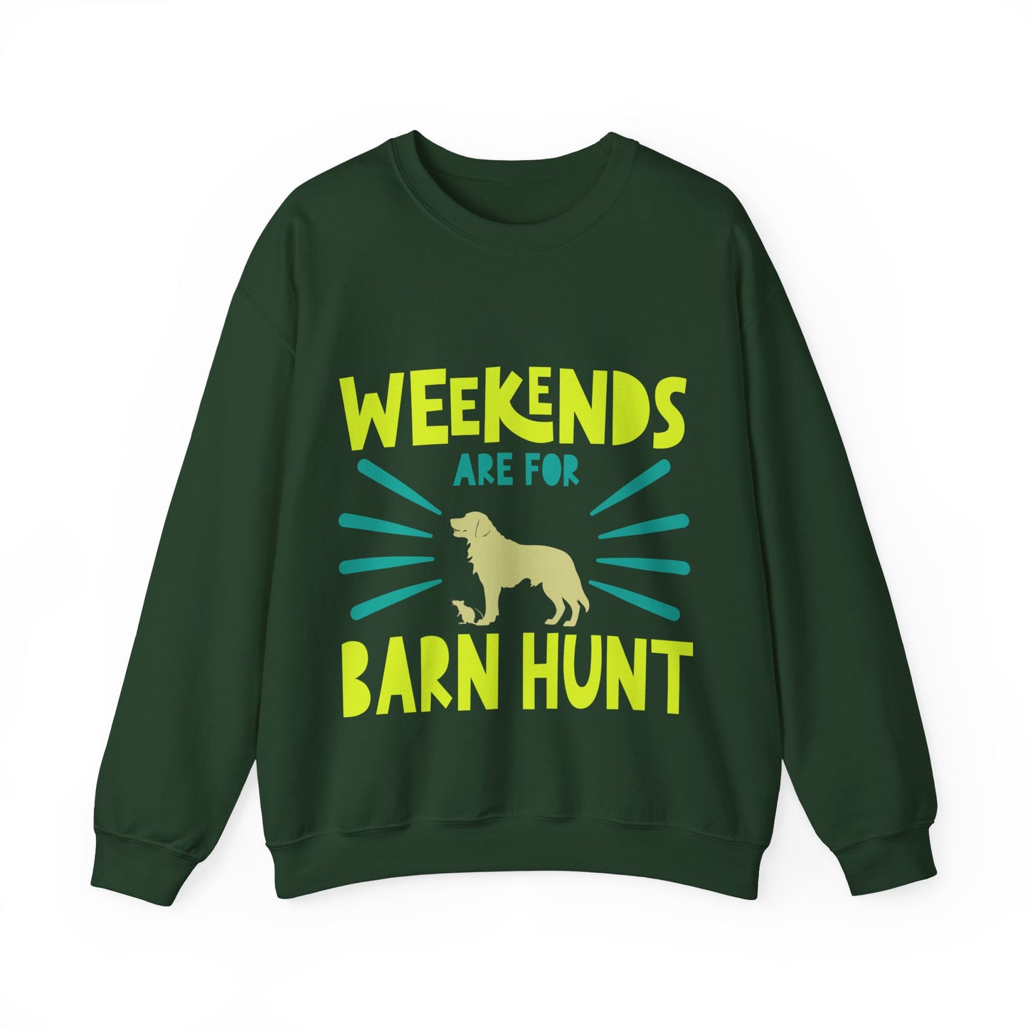 Weekends Are For Barn Hunt - Crewneck Sweatshirt, Heavy Blend, For All Genders