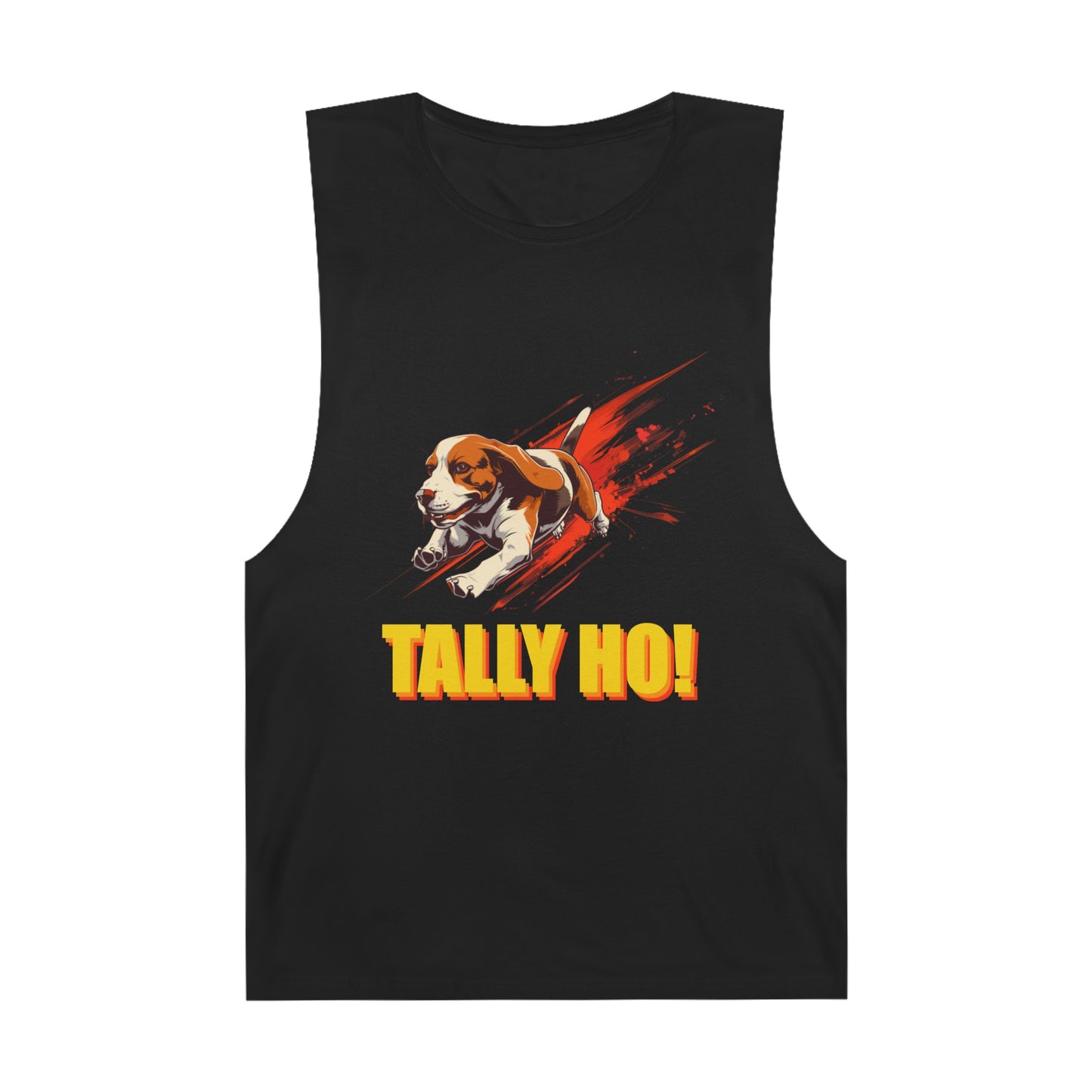 Beagle - Tally Ho! A FastCAT Design - Unisex Barnard Tank Top w/ Raw Armholes