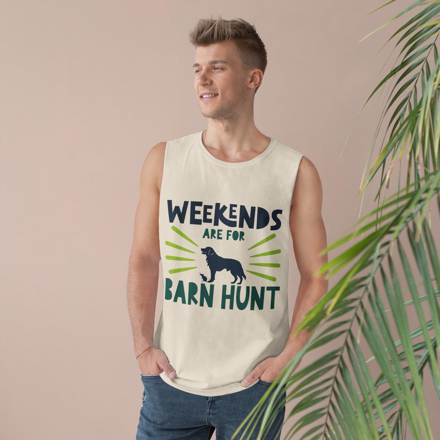 Weekends Are For Barn Hunt - Barnard Tank Top w/ Raw Armholes For All Genders