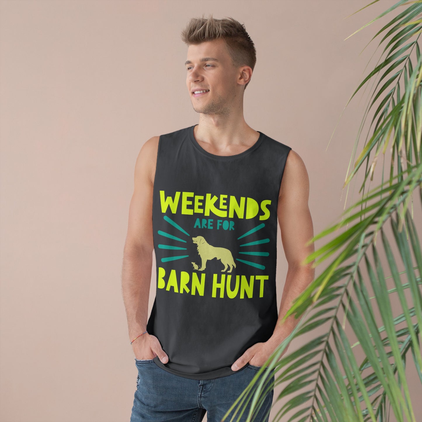 Weekends Are For Barn Hunt - Barnard Tank Top w/ Raw Armholes For All Genders