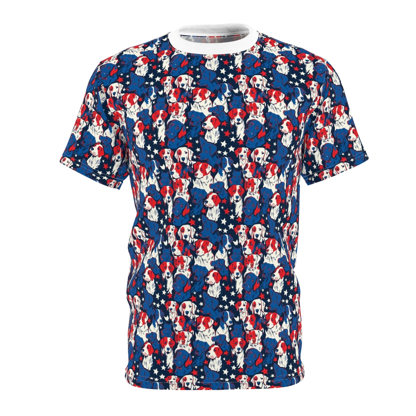 Patriotic Dog Lover - Unisex Cut & Sew Tee (AOP)