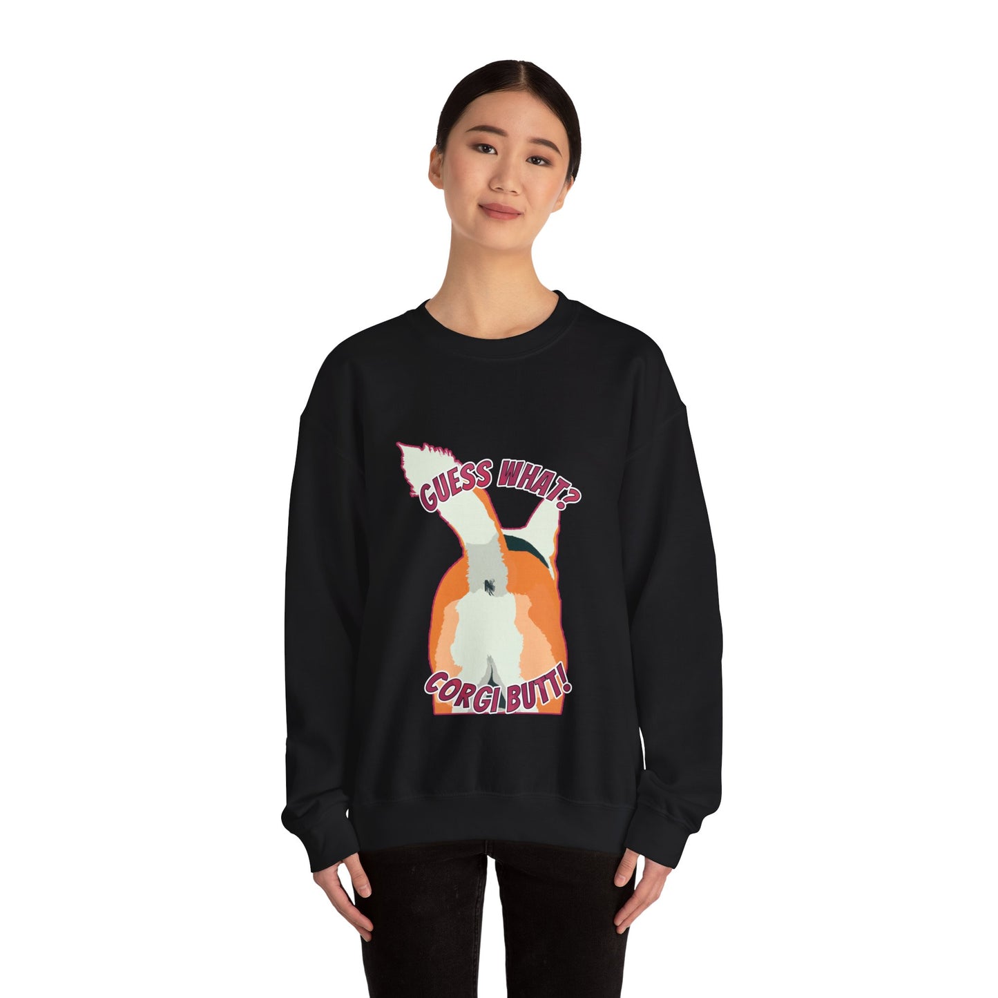 Guess What? Corgi Butt! - Unisex Heavy Blend Crewneck Sweatshirt