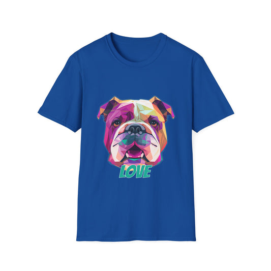 Bulldog - Low Poly LOVE - Unisex Softstyle T-Shirt