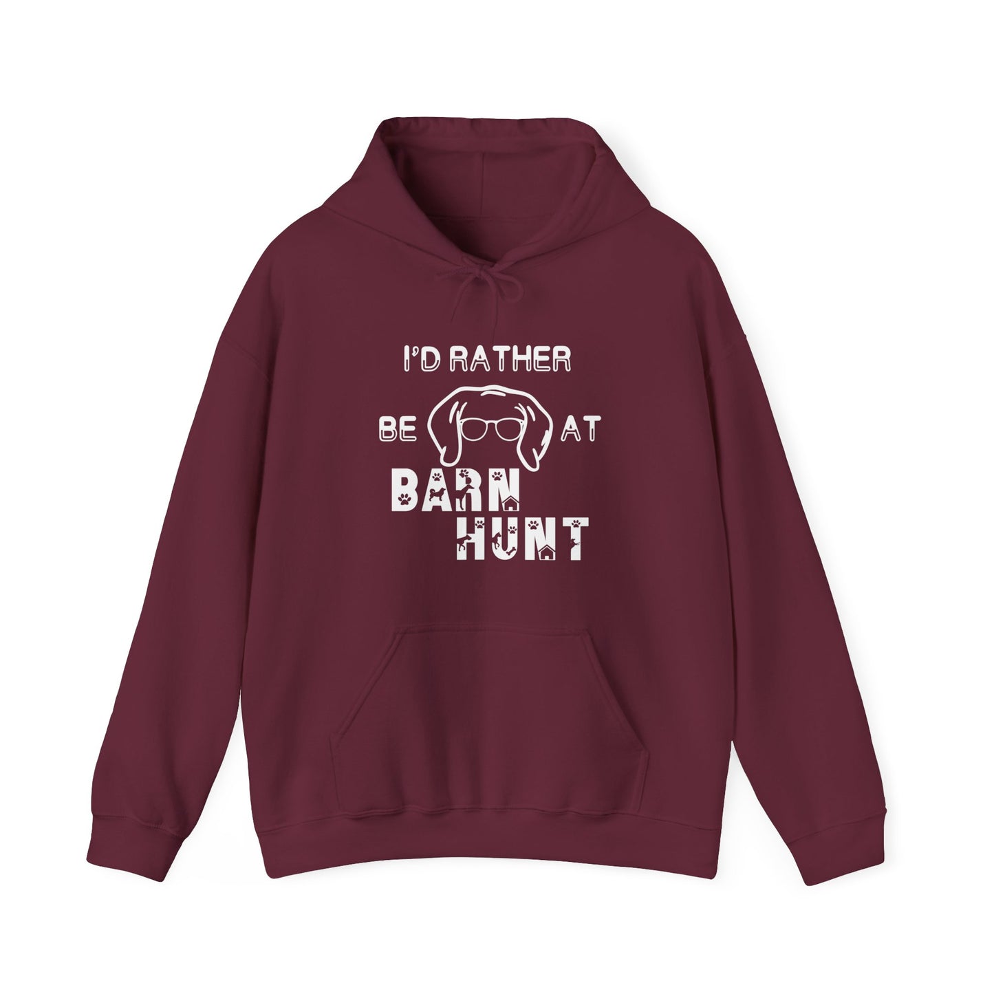 I'd Rather Be At Barn Hunt - Unisex Heavy Blend Hooded Sweatshirt