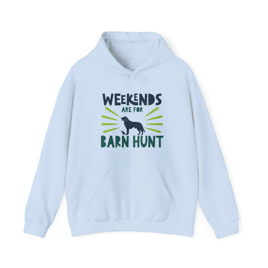 Weekends are for Barn Hunt - Hoodie, Heavy Blend For All Genders, Hooded Sweatshirt