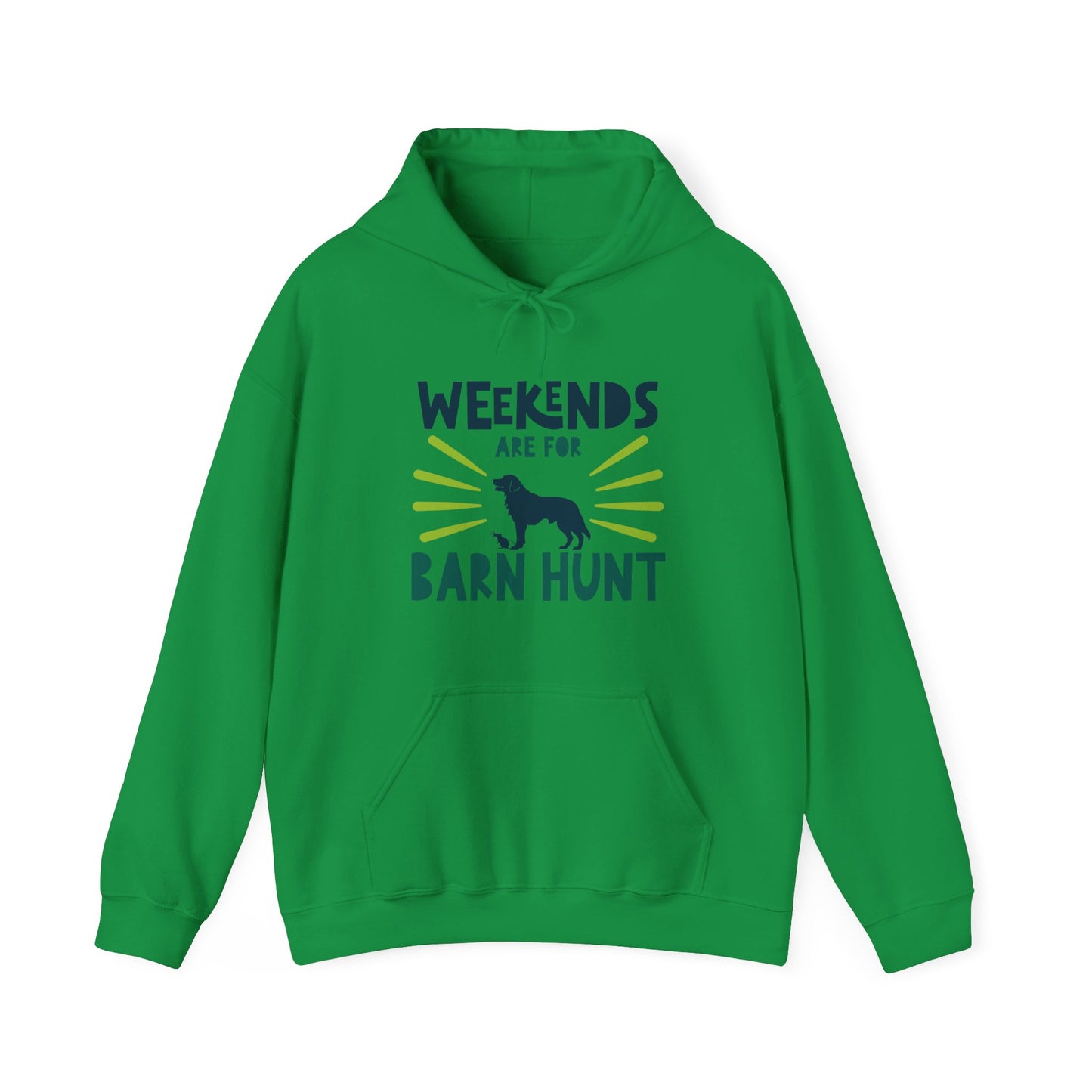 Weekends are for Barn Hunt - Hoodie, Heavy Blend For All Genders, Hooded Sweatshirt