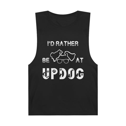 I'd Rather Be At UpDog - Unisex Barnard Tank Top w/ Raw Armholes