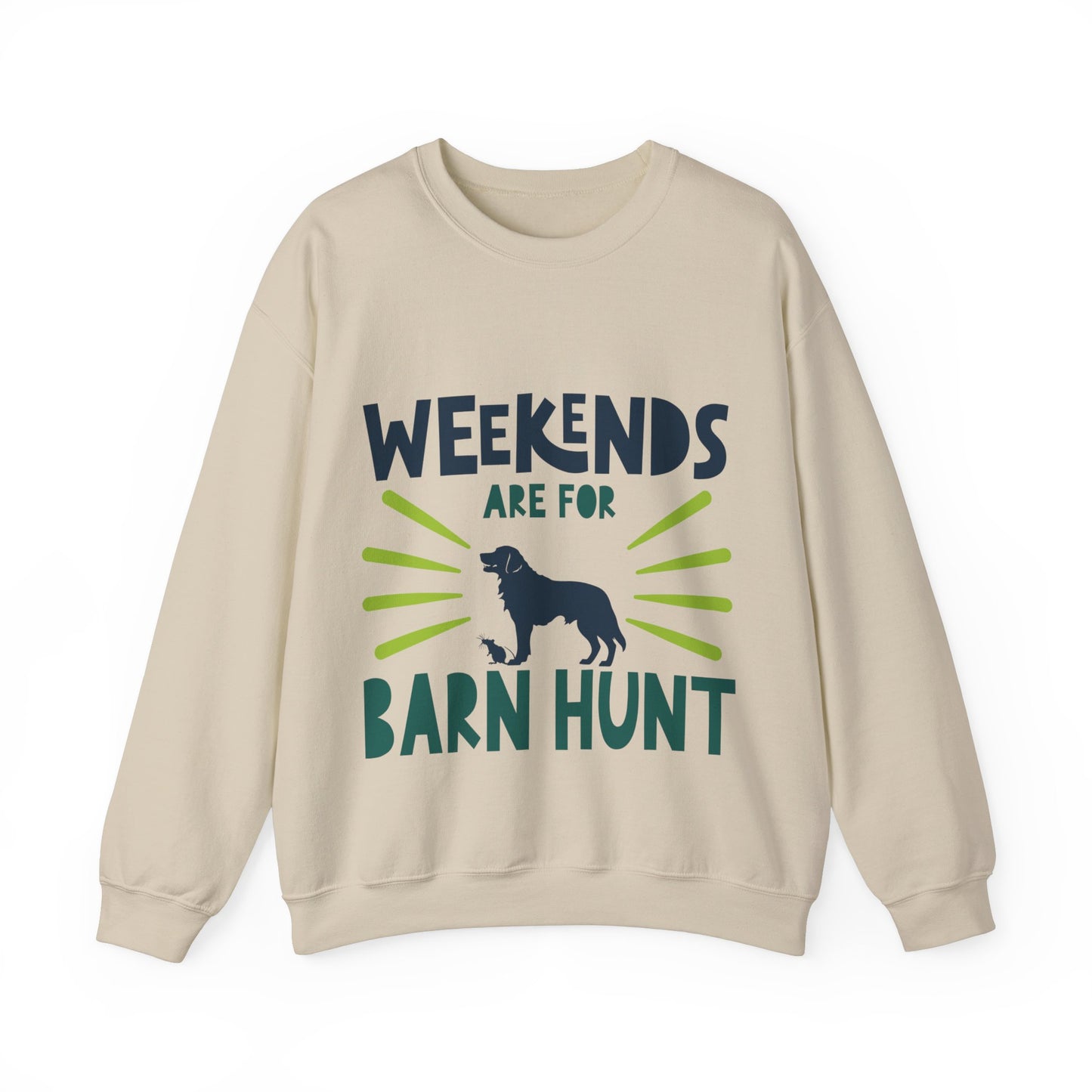 Weekends Are For Barn Hunt - Crewneck Sweatshirt, Heavy Blend, For All Genders