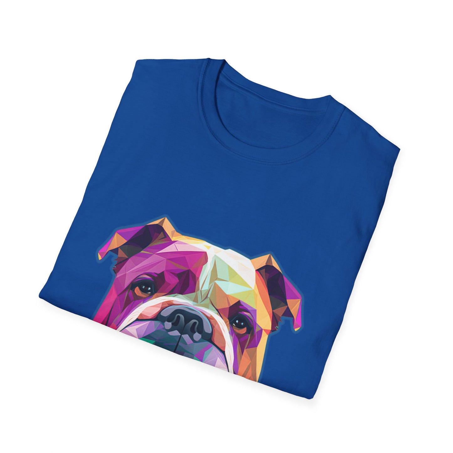 Bulldog - Low Poly LOVE - Unisex Softstyle T-Shirt