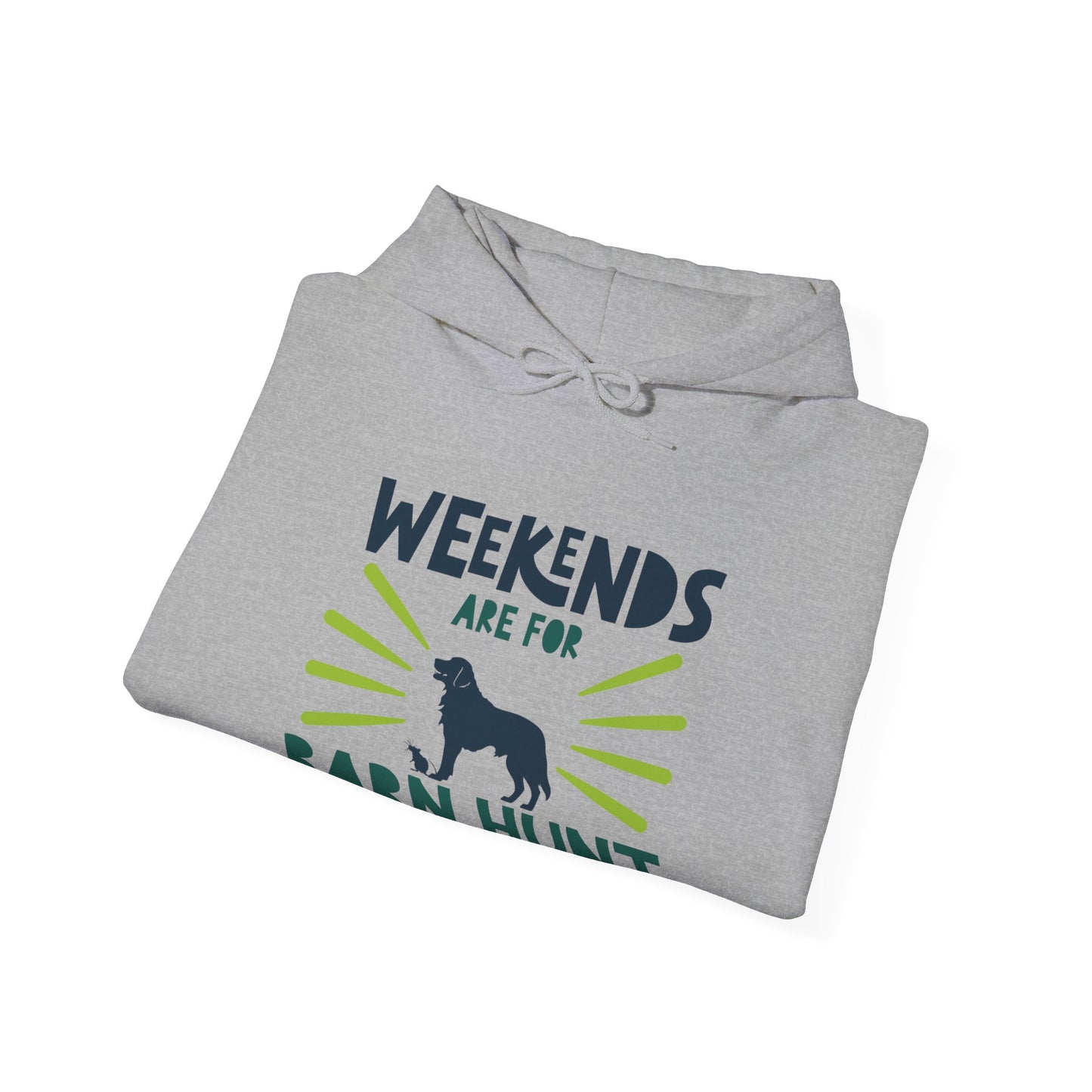 Weekends are for Barn Hunt - Hoodie, Heavy Blend For All Genders, Hooded Sweatshirt