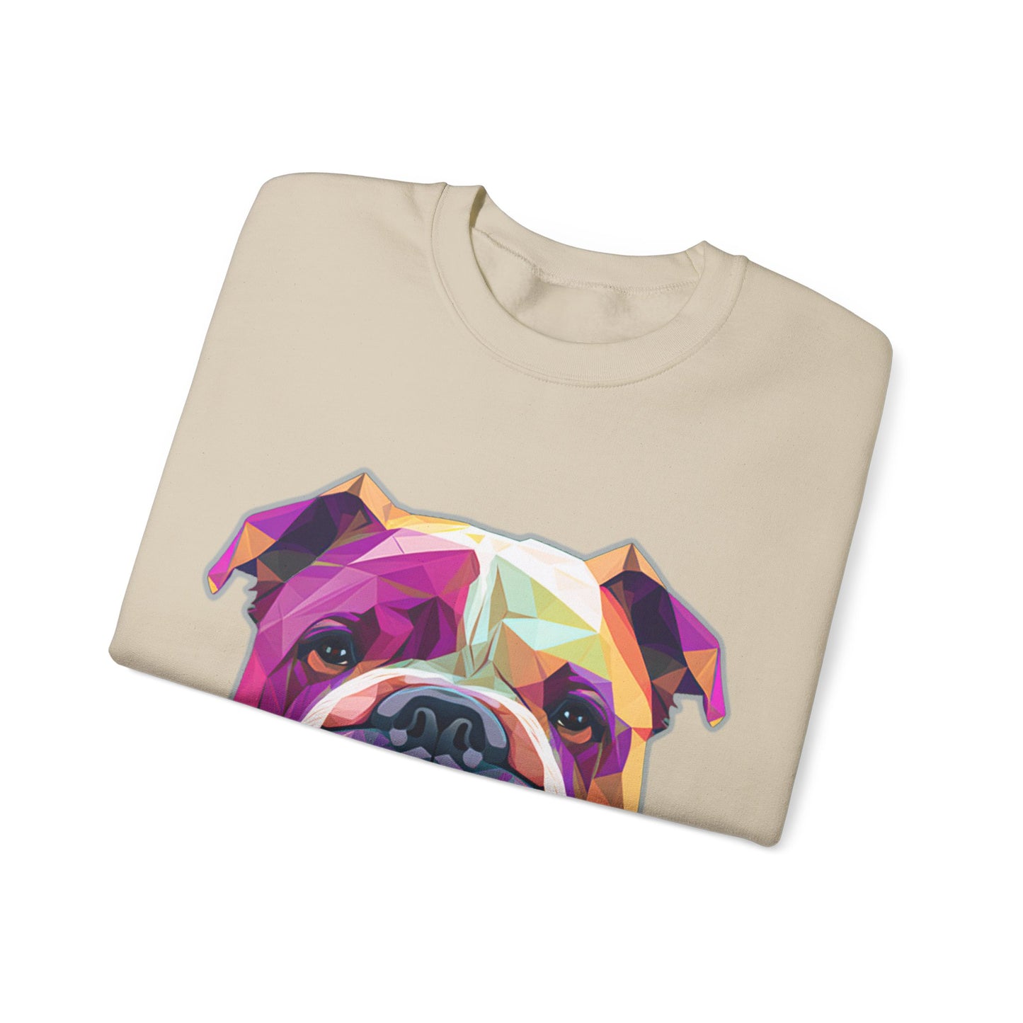 Bulldog - Low Poly LOVE  - Unisex Heavy Blend Crewneck Sweatshirt