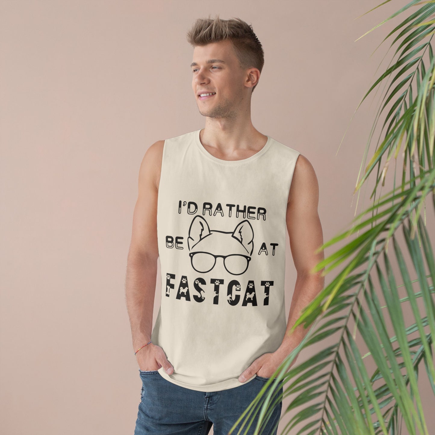 I'd Rather Be At FastCAT - Unisex Barnard Tank Top w/ Raw Armholes