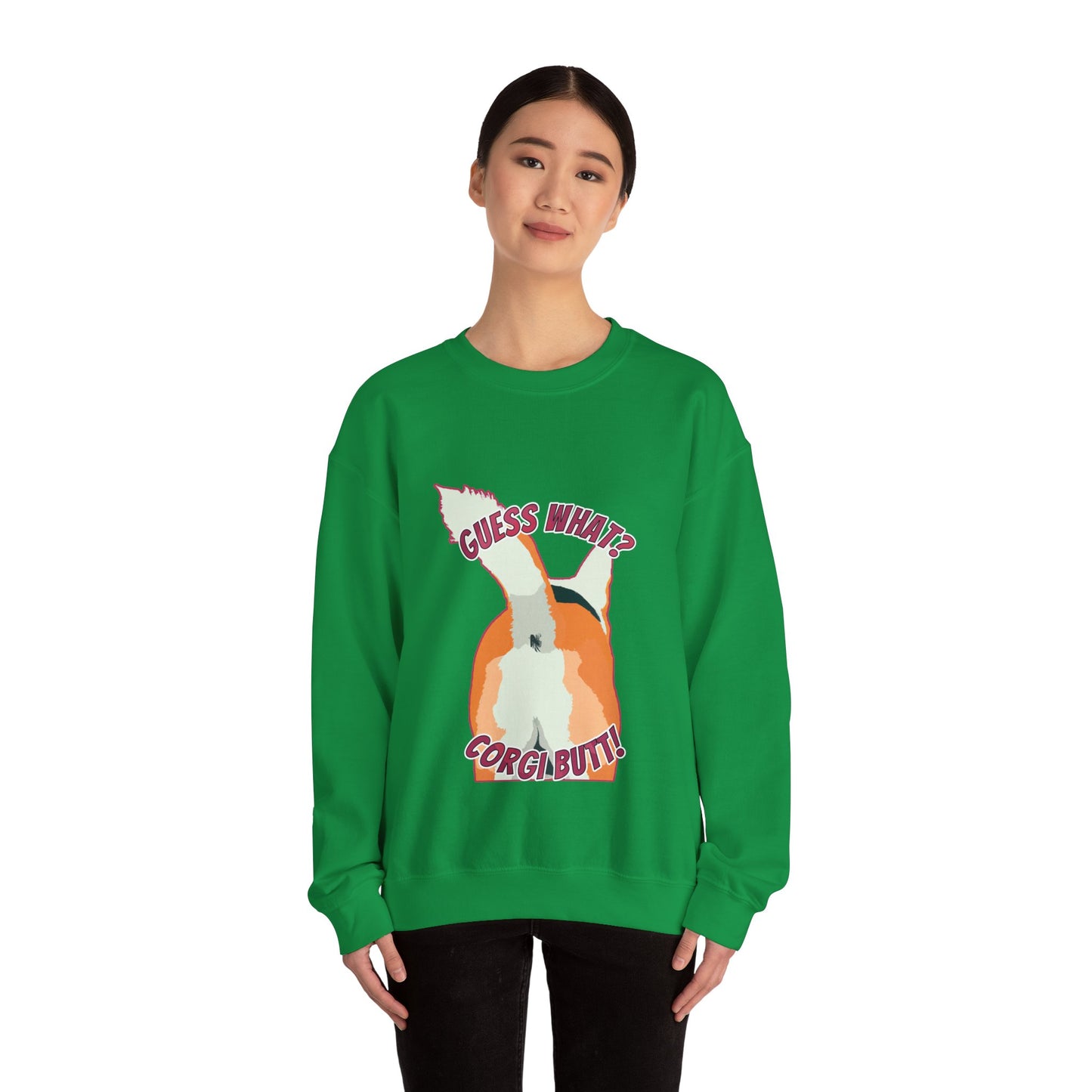 Guess What? Corgi Butt! - Unisex Heavy Blend Crewneck Sweatshirt